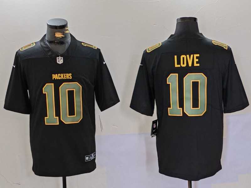 Men%27s Green Bay Packers #10 Jordan Love Black Fashion Vapor Limited Stitched Jersey->detroit lions->NFL Jersey